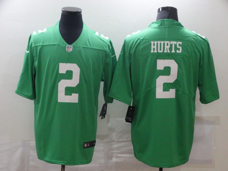 Men Philadelphia Eagles #2 Hurts Green Nike Limited Vapor Untouchable NFL Jerseys->youth nfl jersey->Youth Jersey